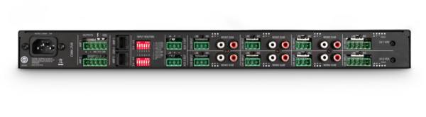 CSMA2120 2 X 120W MIXER AMPLIFIER (8 INPUTS, 2 OUTPUTS), FANLESS, 120W @ 4/8 OHMS AND 70/100V, 1RU FULL-RACK